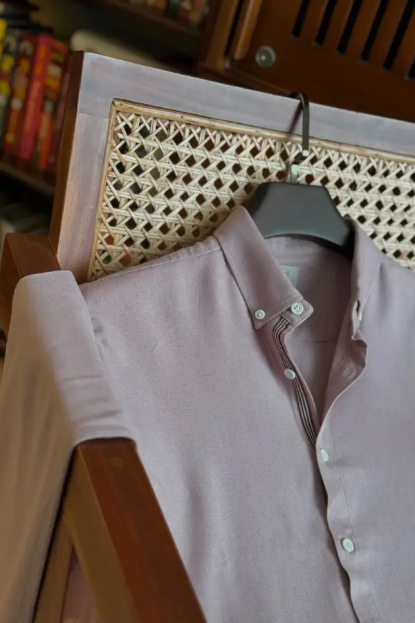 Dusty Pink With Twill Tape Remi Cotton