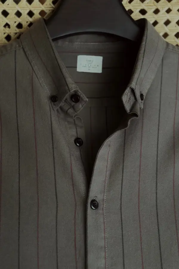 Deep Khaki Olive With Redblack Stripe