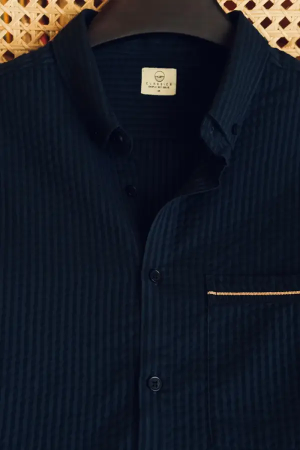 Navy With Twill Taped Pocket