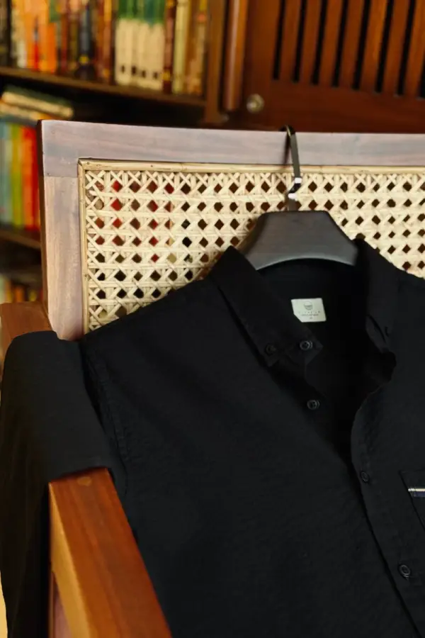 Black With Twill Taped Pocket