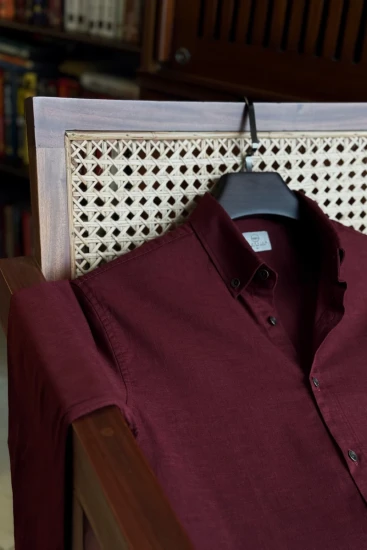 Burnt Maroon Solid Shirt