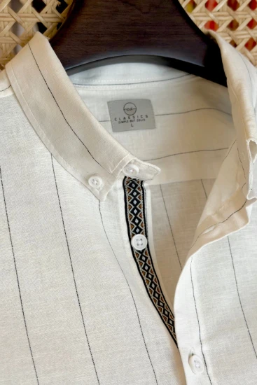 White With NavyYellow Twill Tape