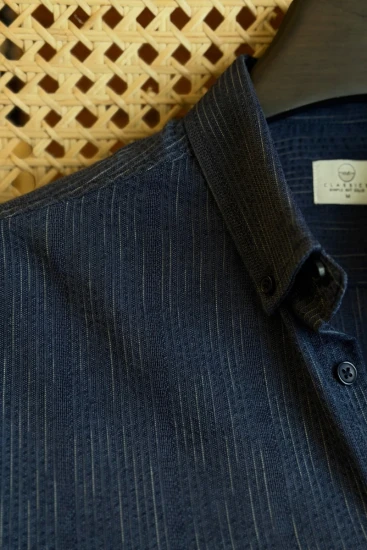 Textured Midnight Navy Shirt