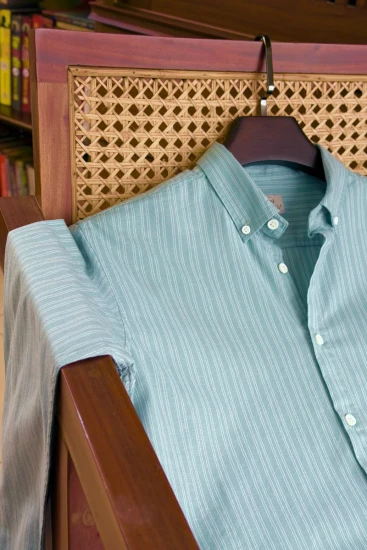 Pastel Cyan With White Stripes