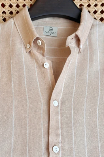 Light Desert sand with white Stripe shirt