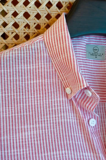 Pink & White Micro Stripe Shirt