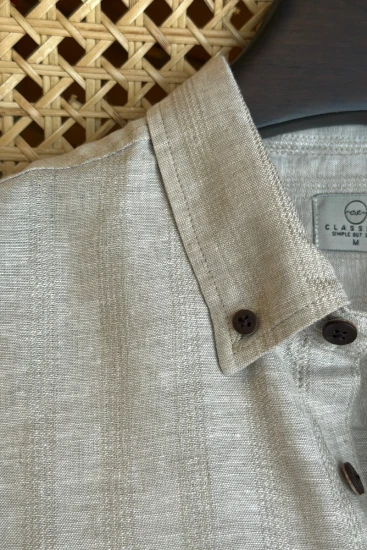 Royal Light Beige Textured Shirt