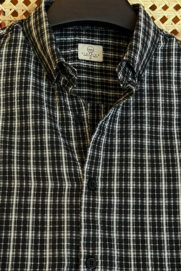 Black & White Micro Check Shirt