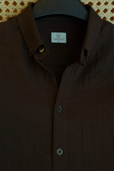 Chocolate Brown Solid Shirt