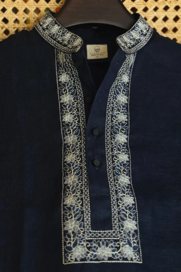 Dark Navy With Embroidery