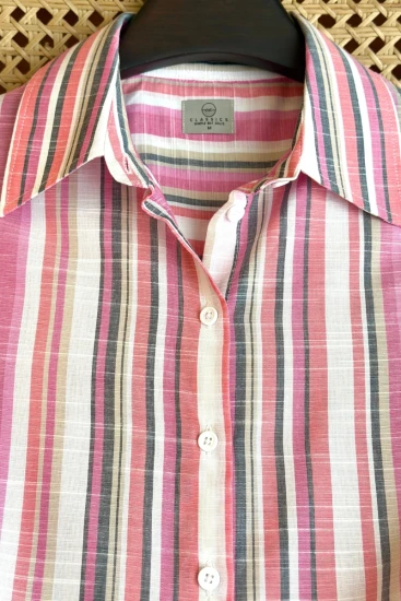 FEMALE Pink Multi Stripe Relax Fit Shirt