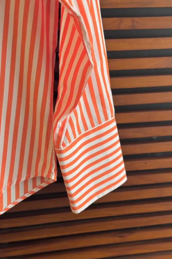 Orange White Stripe