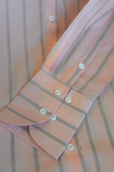 Baby Pink with Maroon Stripe Female Relax Fit Shirt