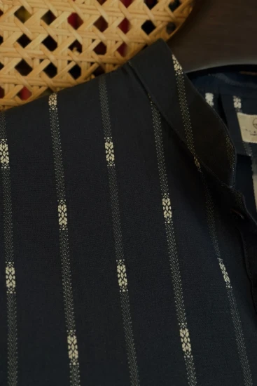 Midnight Navy with Dobby White Stripe Panjabi
