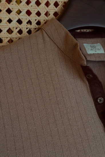 Warm Taupe Brown with Chocolate Brown Contrast Panjabi