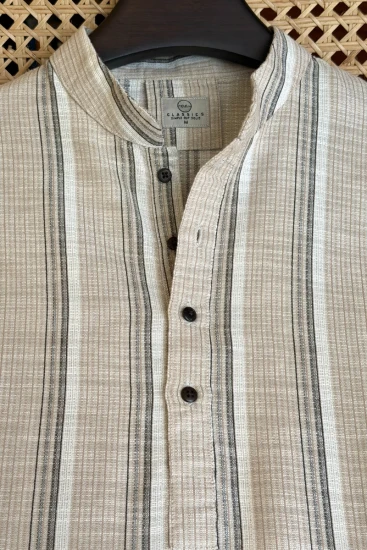 Warm Beige With Multi Colour Stripes Panjabi