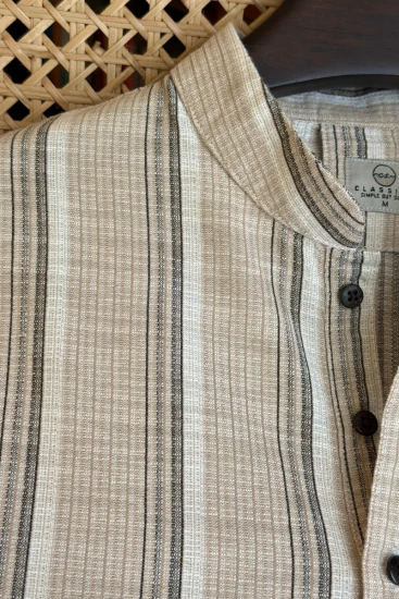 Warm Beige With Multi Colour Stripes Panjabi