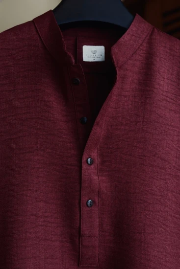 Maroon Wine Solid Panjabi