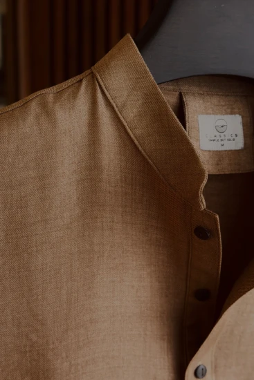 Warm Camel Brown Solid Panjabi