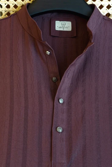 Deep Mauve Textured Panjabi