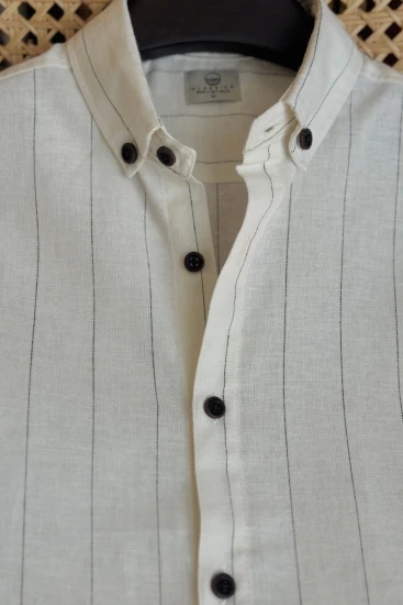 Off White with Black Stripe