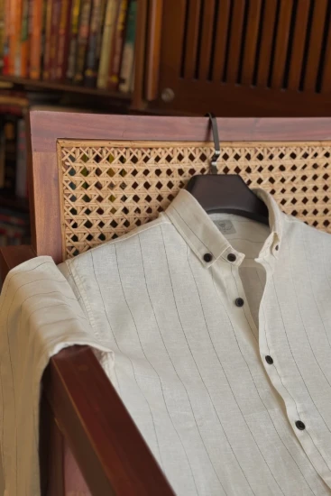 Off White with Black Stripe